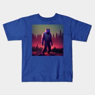 Dope Sasquatch in Nature Kids T-Shirt